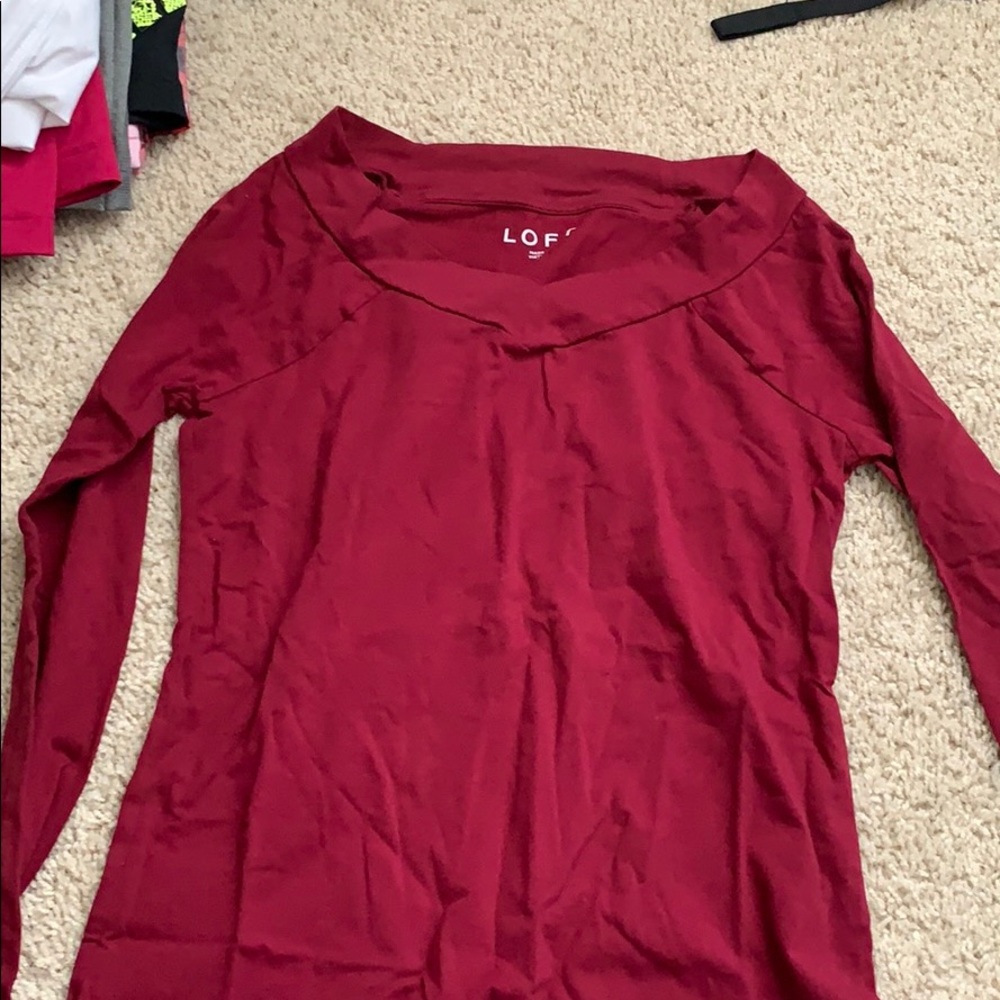 The Loft Maroon long sleeve tee